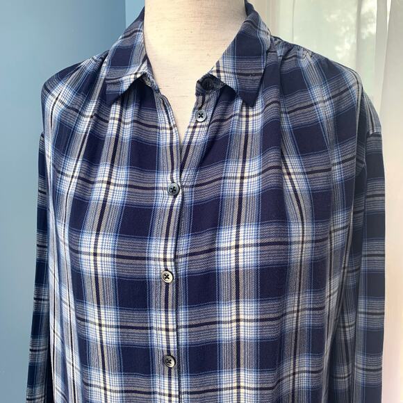 Madewell Central Long Sleeve Button Down Shirt in Lansford Plaid Size Small - Picture 3 of 8
